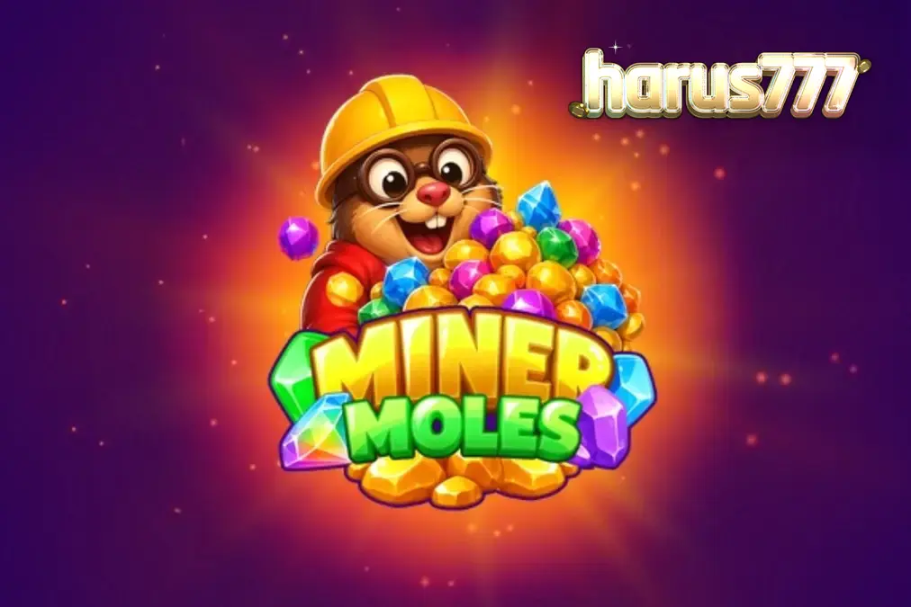 Tampilan visual karakter tikus tanah dalam slot Miner Moles