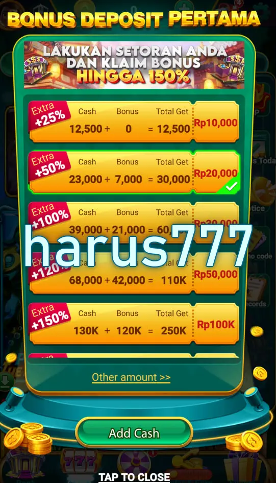 harus777 Masuk